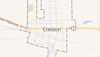 Creston, Washington map