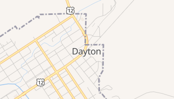 Dayton, Washington map