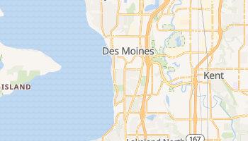 Des Moines, Washington map