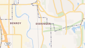 Dieringer, Washington map