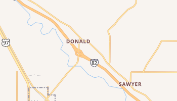 Donald, Washington map