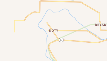 Doty, Washington map