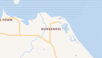 Dungeness, Washington map
