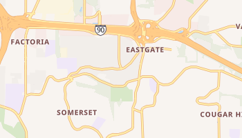 Eastgate, Washington map