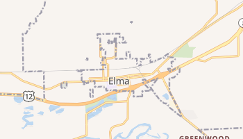 Elma, Washington map