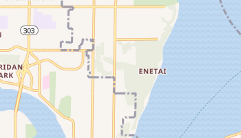 Enetai, Washington map