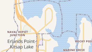 Erlands Point, Washington map