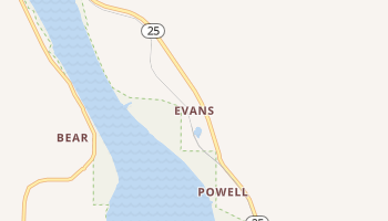Evans, Washington map