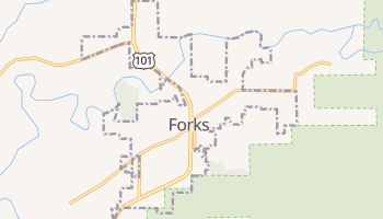 Forks, Washington map