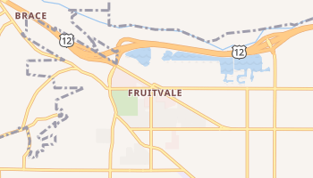 Fruitvale, Washington map