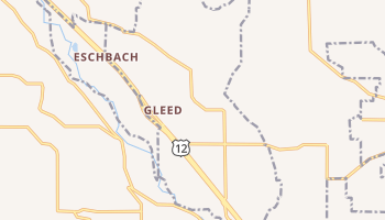 Gleed, Washington map
