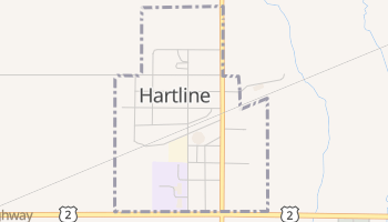 Hartline, Washington map
