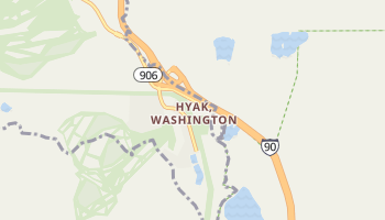 Hyak, Washington map
