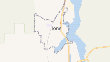 Ione, Washington map