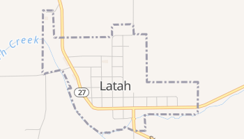 Latah, Washington map