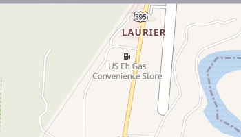 Laurier, Washington map