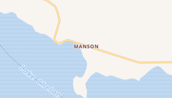 Manson, Washington map