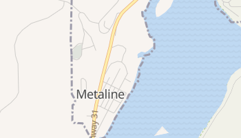 Metaline, Washington map
