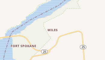 Miles, Washington map