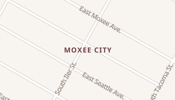 Moxee City, Washington map