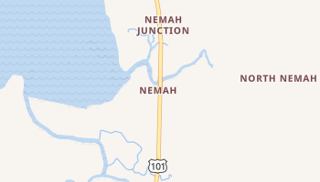 Nemah, Washington map