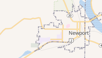 Newport, Washington map