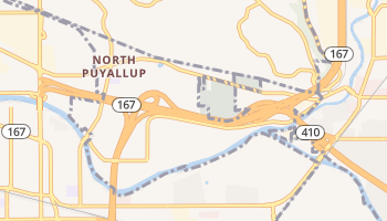 North Puyallup, Washington map