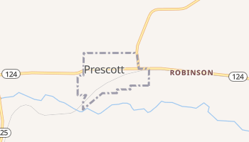 Prescott, Washington map
