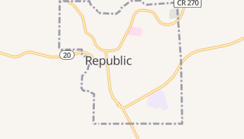 Republic, Washington map