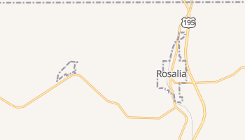 Rosalia, Washington map