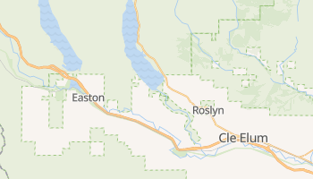Roslyn, Washington map