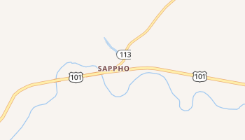 Sappho, Washington map