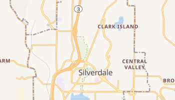 Silverdale, Washington map