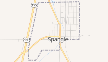 Spangle, Washington map