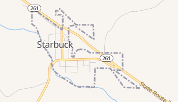 Starbuck, Washington map
