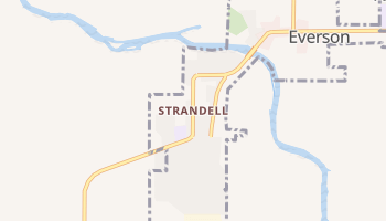Strandell, Washington map
