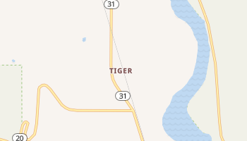 Tiger, Washington map