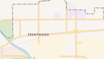 Trentwood, Washington map