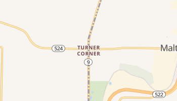 Turner Corner, Washington map