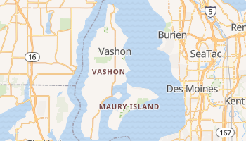 Vashon, Washington map