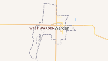 Warden, Washington map