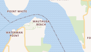 Wautauga Beach, Washington map
