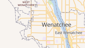 Wenatchee, Washington map