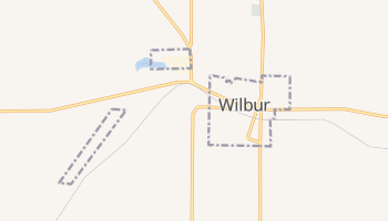 Wilbur, Washington map