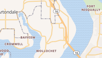 Wollochet, Washington map