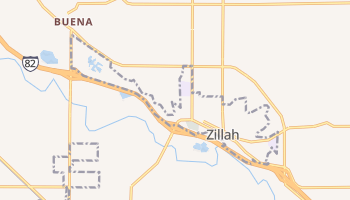 Zillah, Washington map