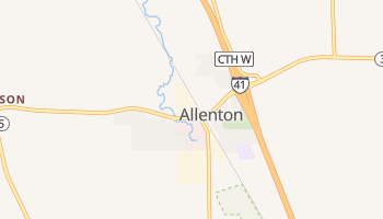Allenton, Wisconsin map