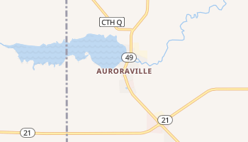 Auroraville, Wisconsin map
