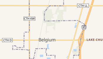 Belgium, Wisconsin map