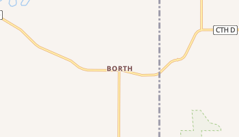 Borth, Wisconsin map